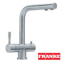 Wasserhahn 3in1 | FRANKE L-Auslauf | Edelstahl Massiv