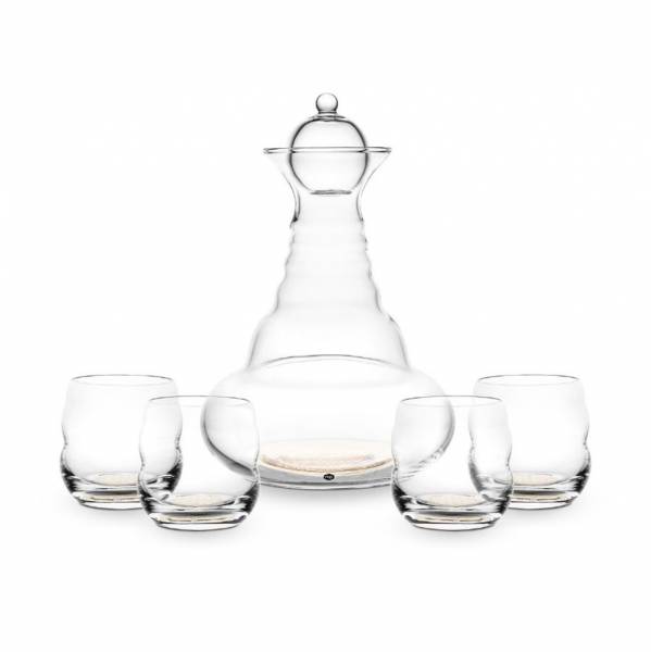 Karaffe Alladin inkl. 4 Gläser | Lebensblume (1,3L)