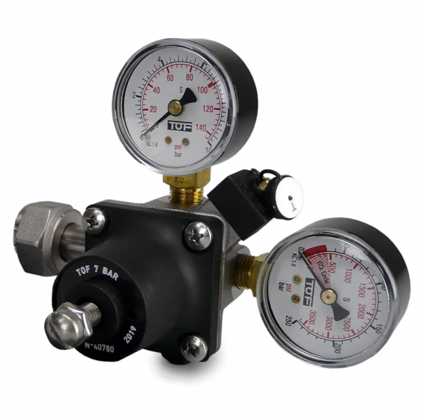 SmardyBlue TOF Druckregler für Mehrwegflaschen ab 2kg