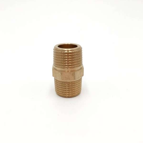 Rotguss Doppelnippel | DN10 (3/8 Zoll)