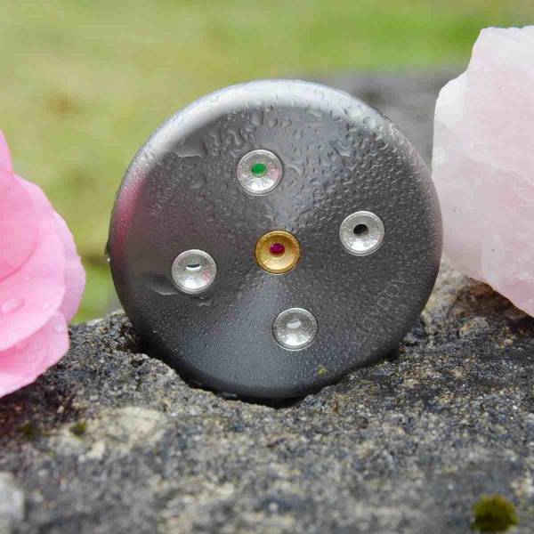 Kristall Wirbeldusche "Euphoria 5" | Rubin & Chrysopras | Titan & Reinsilber | LifePower