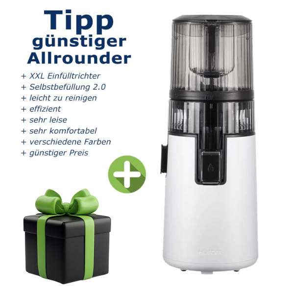 Hurom H70FT Whole SlowJuicer (EasyPress Serie | Modell 2025) | Gebrauchtgerät weiß