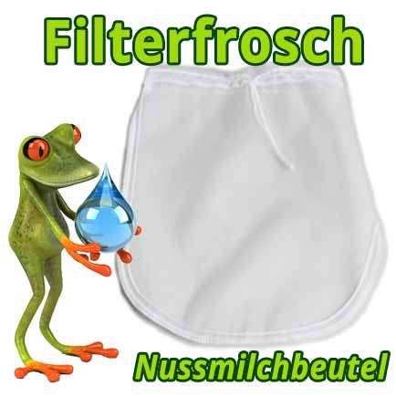 Nussmilchbeutel ❀ Filterfrosch aus Nylon | Feinheit 200μm