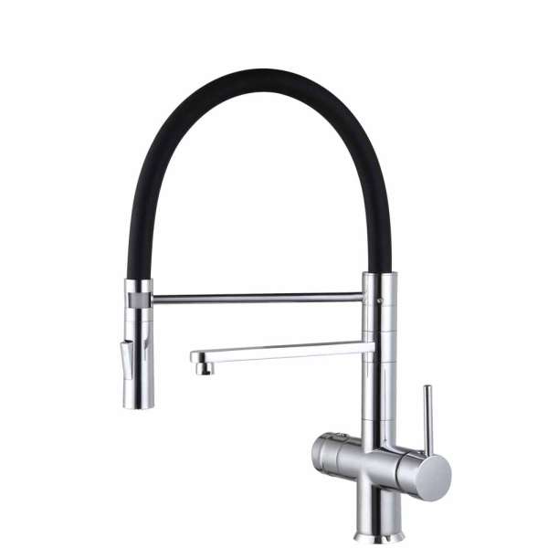 Wasserhahn 3in1 Poseidon mit Brause | schwarz